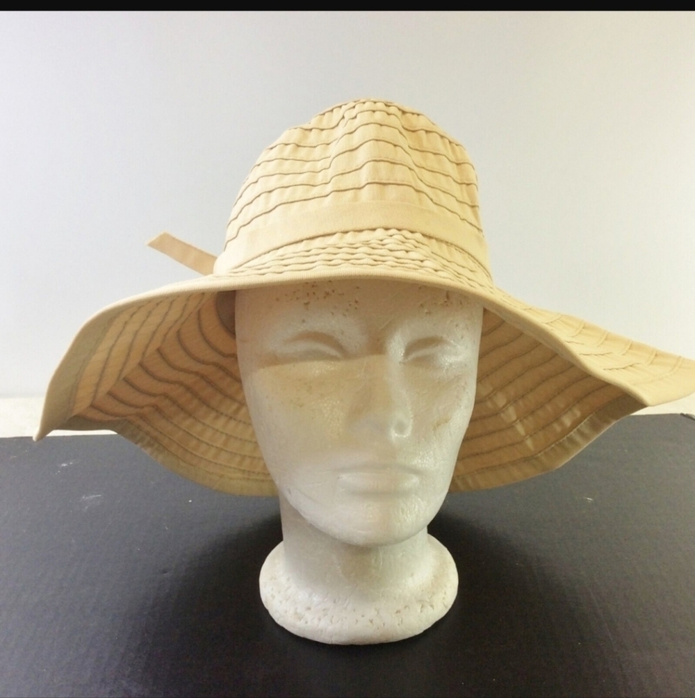 San Diego Hat Company Floppy Hat Beige Summer Beach Classy Bow